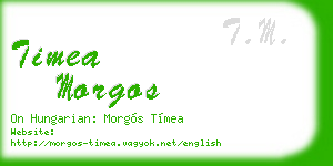 timea morgos business card