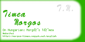 timea morgos business card